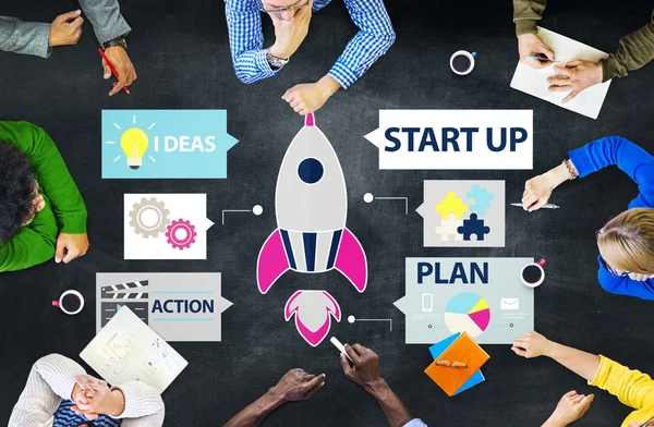 Концепция инновационного планирования стартапов — стоковое фото