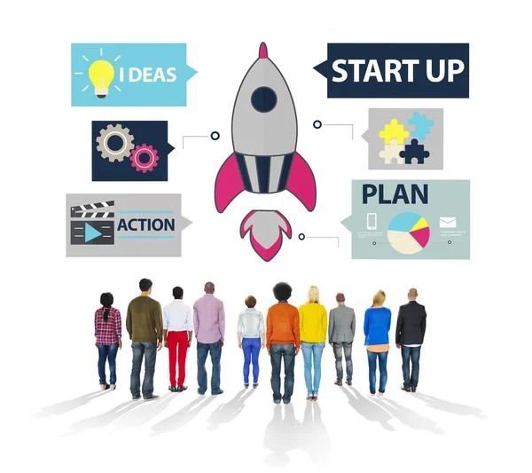 Start planering idéer innovationsbegreppet — Stockfoto