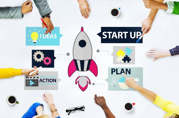 Startup Innovation Planning Ideas  Concept — Stock Photo, Image