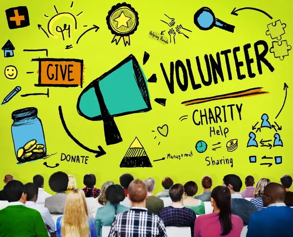 Konzept der freiwilligen Wohltätigkeitshilfe — Stockfoto