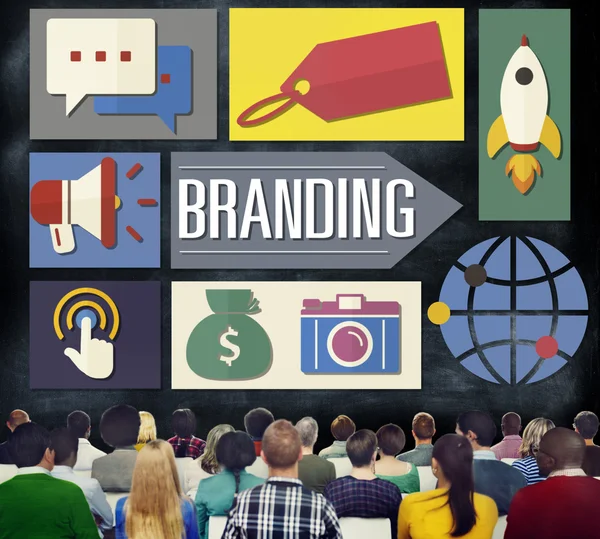 Branding έννοια του μάρκετινγκ — Φωτογραφία Αρχείου