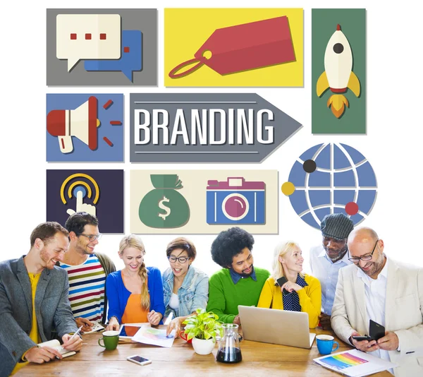 Branding έννοια του μάρκετινγκ — Φωτογραφία Αρχείου