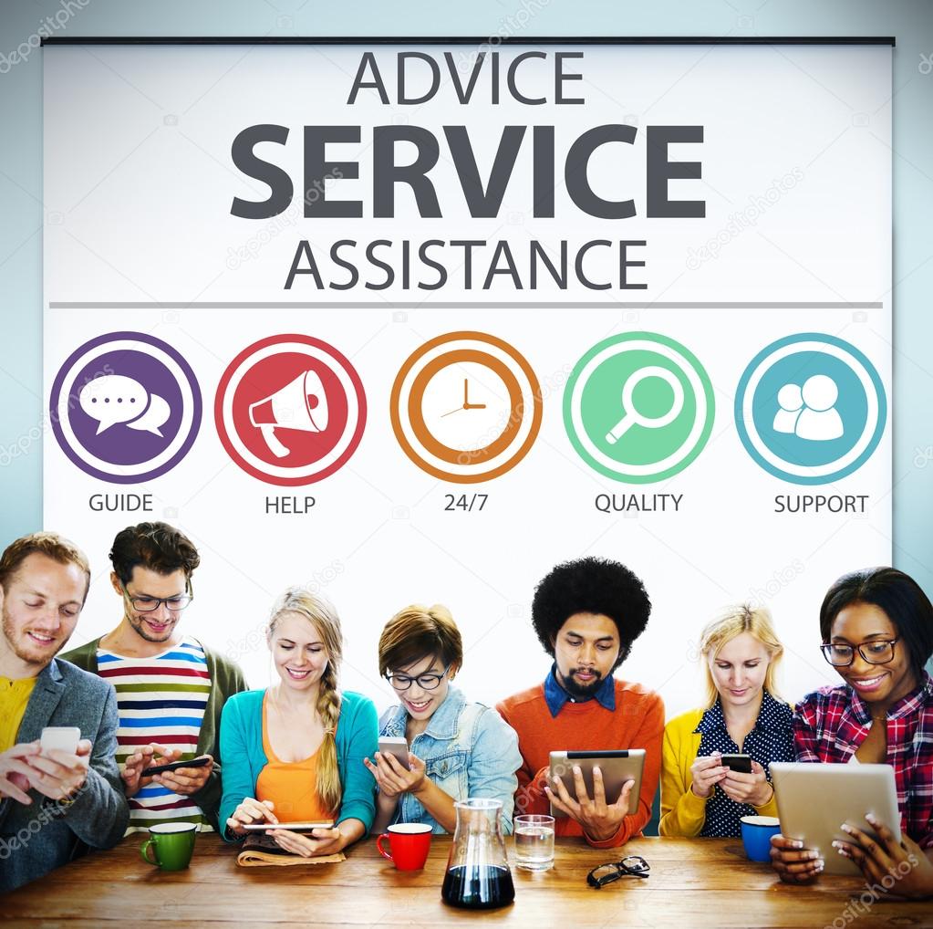 Advice Service Assistance Concept