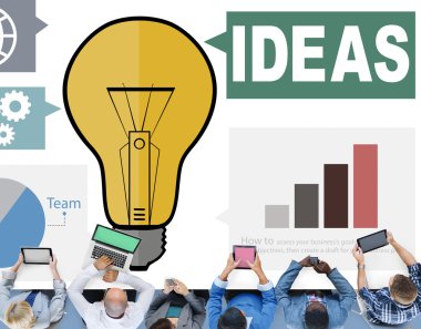 Fikirler yaratıcılık grafik ilham kavramı