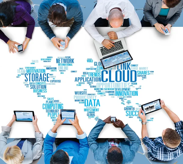 Link Cloud Computing Concept — Stock Photo, Image