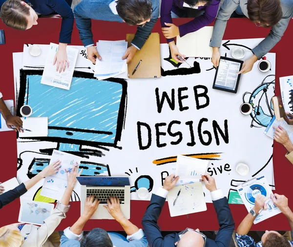 Concetto di sviluppo del Web Design — Foto Stock