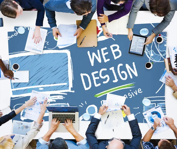 Concetto di sviluppo del Web Design — Foto Stock