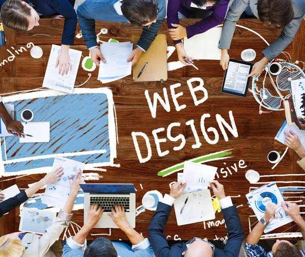 Concepto de desarrollo de diseño web — Foto de Stock