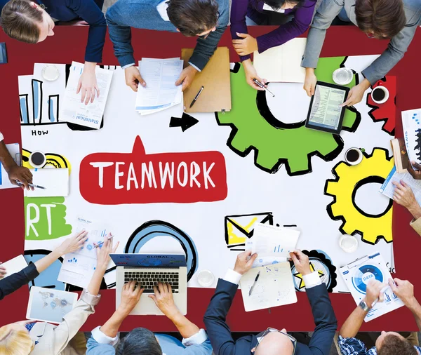 Teamsamenwerking en saamhorigheid Concept — Stockfoto