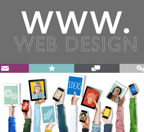 Concetto di sviluppo del Web Design — Foto Stock