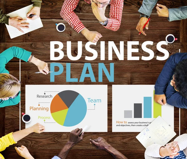 Концепция бизнес-плана и стратегического планирования — стоковое фото