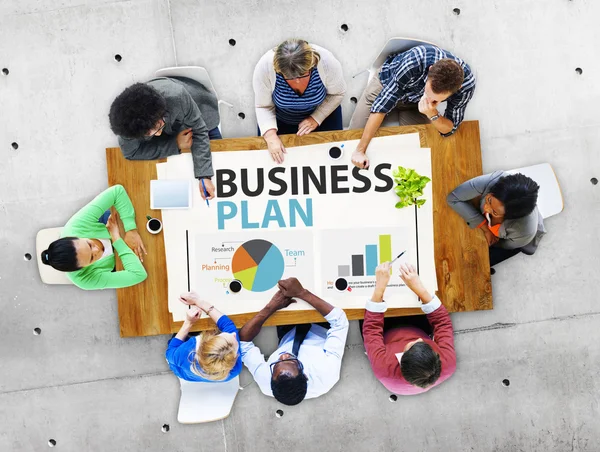 Бізнес план і концепція планування стратегії — стокове фото