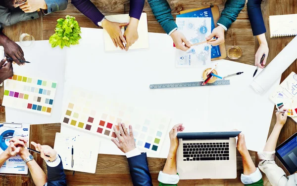 Conceito de Brainstorming de Reunião de Equipe — Fotografia de Stock