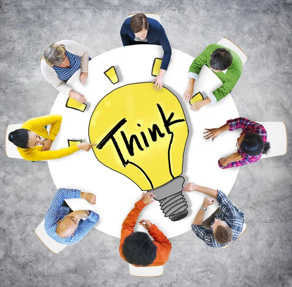 Motivación a la innovación Think Concept — Foto de Stock