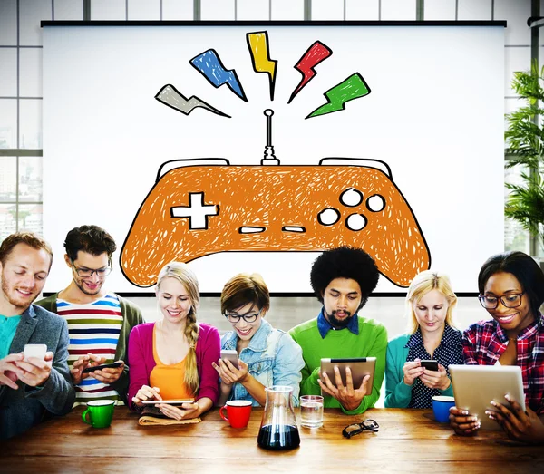 Console Connection Game  Concept — Stock Photo, Image