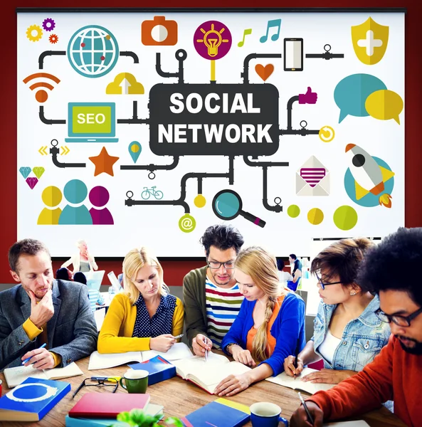 Sosyal ağ kavramı — Stok fotoğraf
