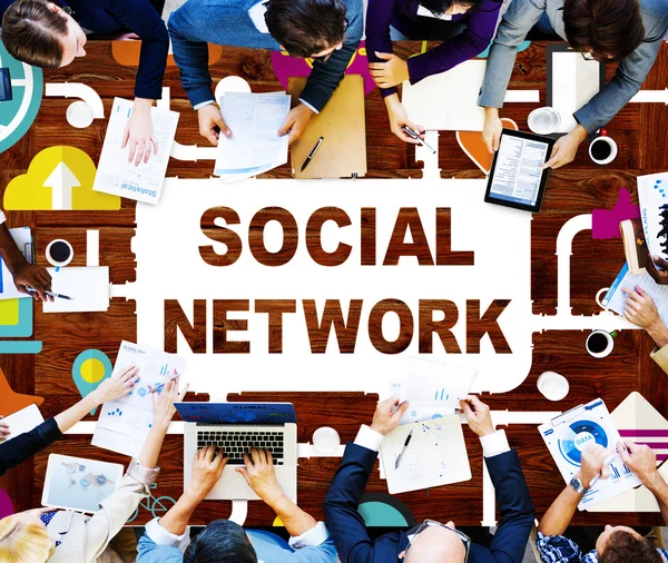 Концепції соціальної мережі — стокове фото