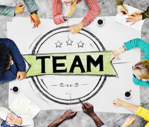 팀 협업 팀워크 개념 — 스톡 사진