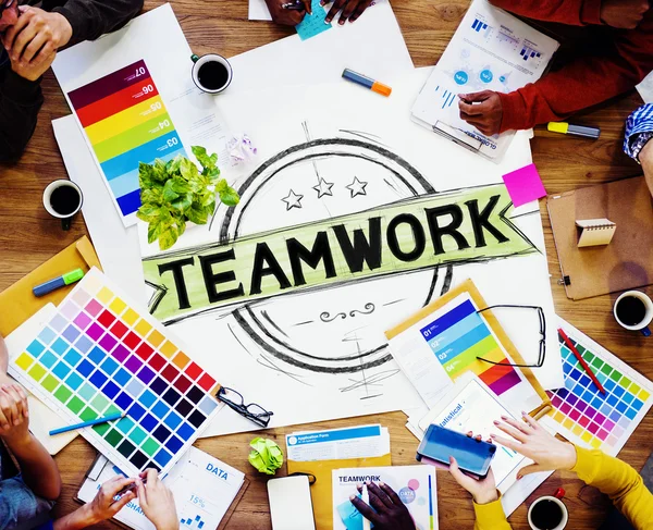 Partnerschap samenwerking Teamwork Concept — Stockfoto