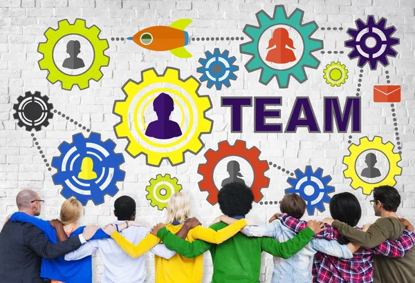 Corporate Team-Konzept für das Miteinander — Stockfoto
