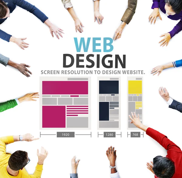 Concepto de ideas de diseño web — Foto de Stock