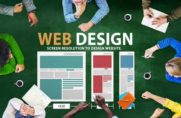 Diseño Web Concepto de Ideas del Sitio Web —  Fotos de Stock