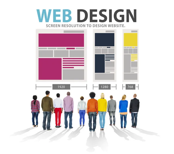 Concepto de ideas de diseño web — Foto de Stock