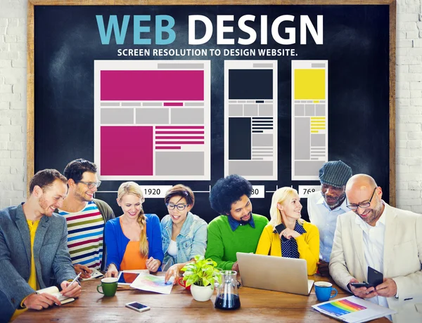Web Design Concept d'Information médias — Photo
