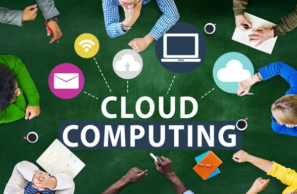 Cloud Computing Concepto de almacenamiento de Internet — Foto de Stock