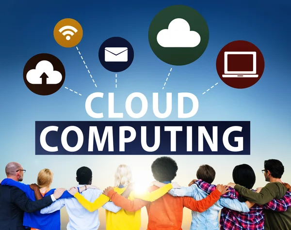 Cloud Computing Concepto de almacenamiento de Internet — Foto de Stock