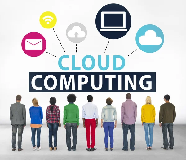 Cloud Computing Concepto de almacenamiento de Internet —  Fotos de Stock