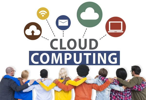 Cloud Computing Concepto de almacenamiento de Internet —  Fotos de Stock