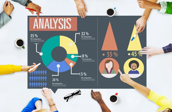 Analyse Marketing Diagramm Konzept — Stockfoto