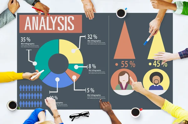 Analyse Marketing Diagram Concept — Stockfoto