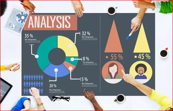 Analyse Marketing Diagramm Konzept — Stockfoto