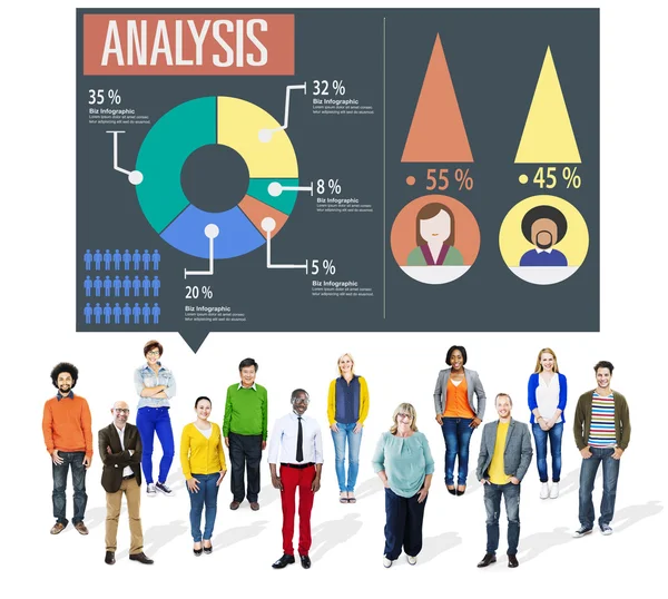 Analyse Marketing Diagramm Konzept — Stockfoto