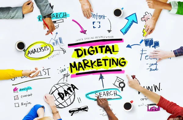 Pojęcie strategii marketingu cyfrowego — Zdjęcie stockowe