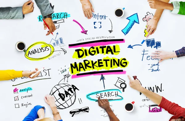 Concetto di strategia di marketing digitale — Foto Stock