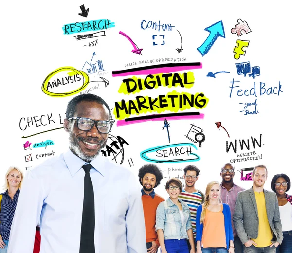 Concepto de estrategia de marketing digital — Foto de Stock