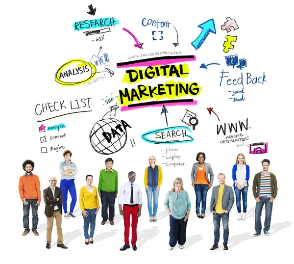 Concetto di strategia di marketing digitale — Foto Stock