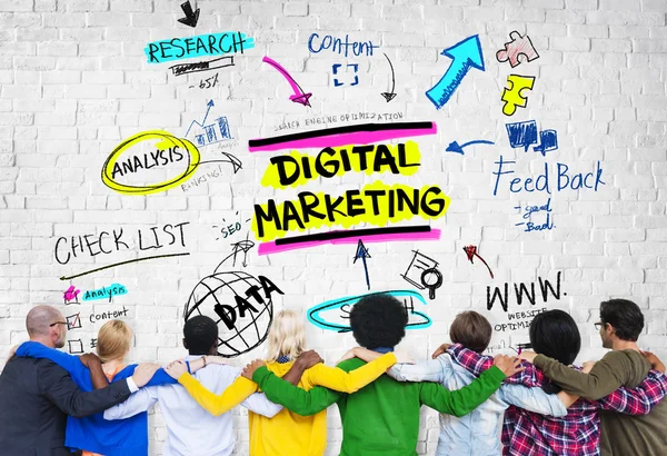 디지털 마케팅 전략 개념 — 스톡 사진