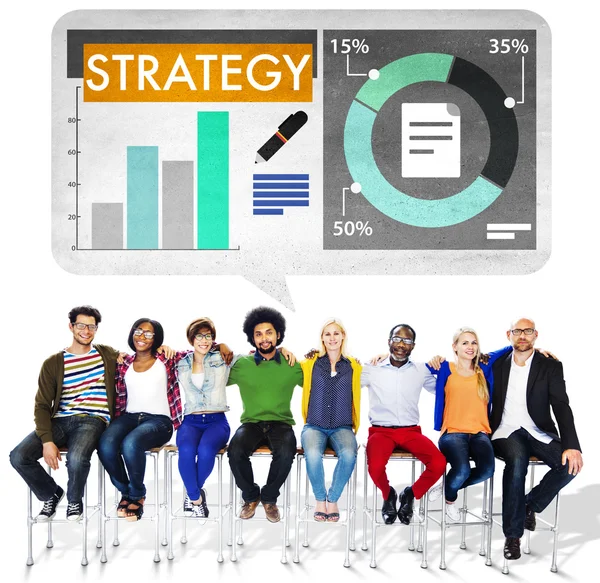 Strategia di Brainstorming Business Concept — Foto Stock