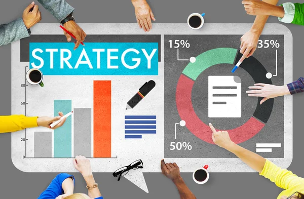 Brainstormen strategie businessconcept — Stockfoto