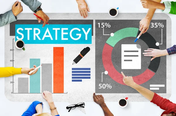 Brainstormen strategie businessconcept — Stockfoto