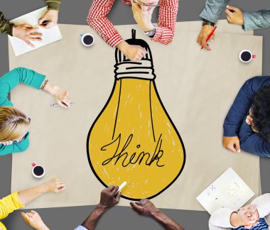 Fikirler ilham ampul kavramı