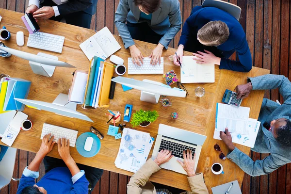 Business People Working Office Conceito de Equipe Corporativa — Fotografia de Stock