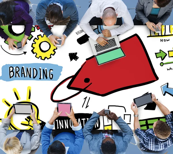 Concepto de publicidad de marketing de marca —  Fotos de Stock