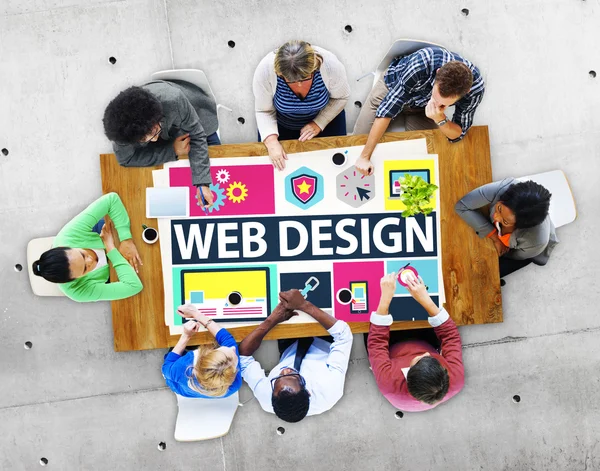 Web Design Entwicklungskonzept — Stockfoto