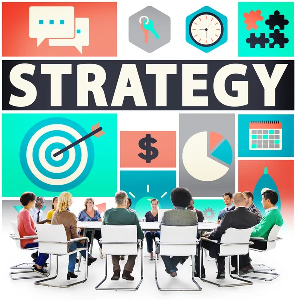 Strategia Soluzione Lavoro di squadra Concetto di crescita — Foto Stock