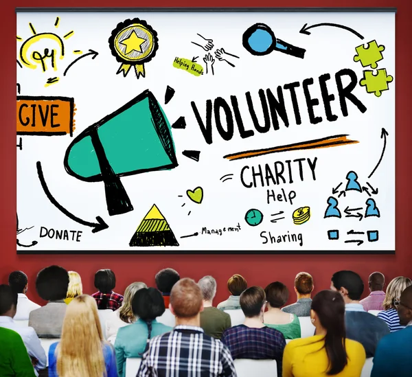 Konsep Bantuan Amal Sukarelawan — Stok Foto